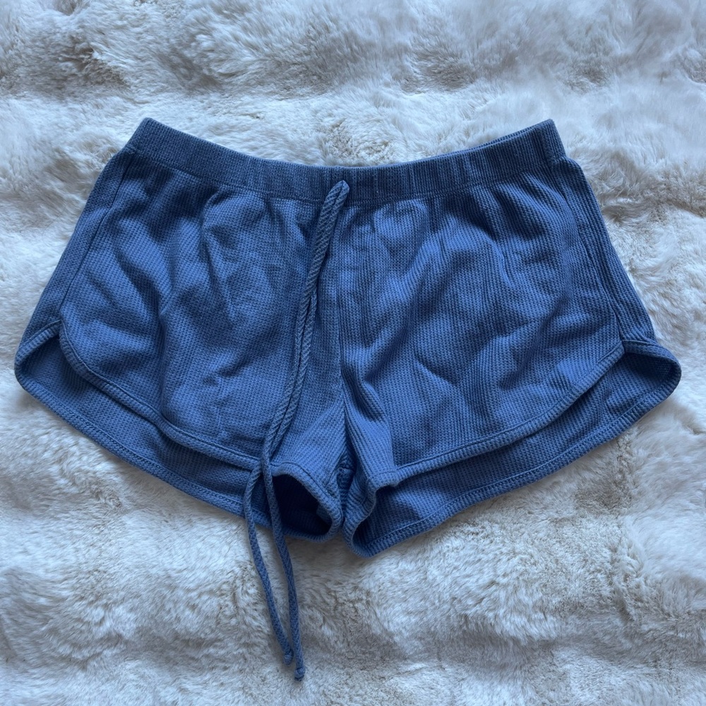 Bozzolo Textured Blue Lounge Shorts